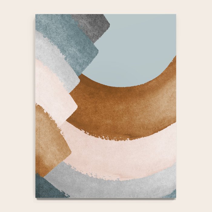 Brushstroke rainbows - teal Notebook Gallery Image 4
