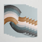 Brushstroke rainbows - teal Wrapping Paper Gallery Image 3