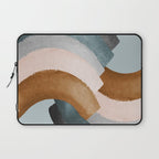 Brushstroke rainbows - teal Laptop Sleeve Gallery Image 1