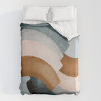 Brushstroke rainbows - teal Duvet Cover Gallery Image 6