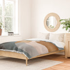 Brushstroke rainbows - teal Duvet Cover Gallery Image 2