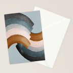 Brushstroke rainbows - teal Stationery Card Gallery Image 2