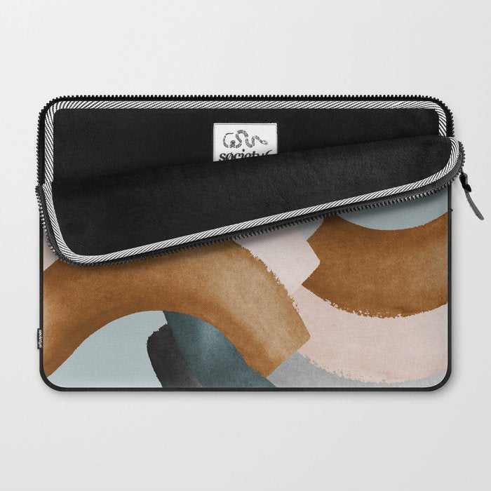 Brushstroke rainbows - teal Laptop Sleeve Gallery Image 2