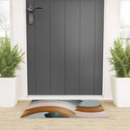Brushstroke rainbows - teal Welcome Mat Gallery Image 3