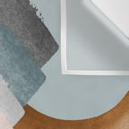 Brushstroke rainbows - teal Wall Tapestry Gallery Image 3