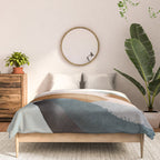Brushstroke rainbows - teal Comforter Gallery Image 3