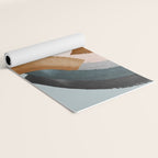 Brushstroke rainbows - teal Yoga Mat Gallery Image 2