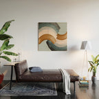 Brushstroke rainbows - teal Wood Wall Art Gallery Image 2