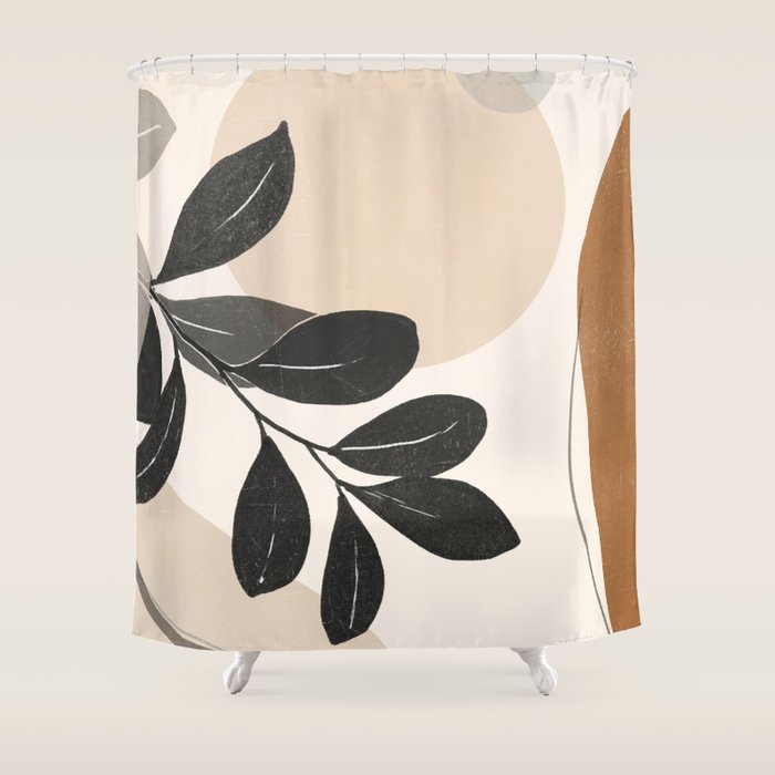 Abstract Art /Minimal Plant 22 Shower Curtain Gallery Image 1