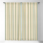 Vintage Cabana Stripe Sage Mint Green And Gold Retro Boho Coastal Beach Vibe Window Curtain Gallery Image 5