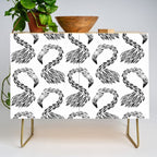 Miami Flamingo - Black Ink Credenza Gallery Image 1