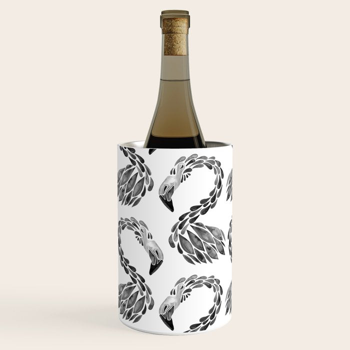 Miami Flamingo - Black Ink Wine Chiller Gallery Image 2