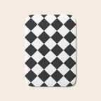 Checkered (Black and White) Bath Mat Gallery Image 1