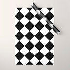 Checkered (Black and White) Wrapping Paper Gallery Image 1