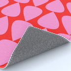 Preppy Pink and Red Plectrum Geo Pattern Rug Gallery Image 4