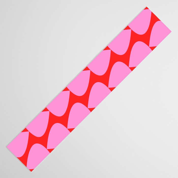 Preppy Pink and Red Plectrum Geo Pattern Table Runner Gallery Image 3