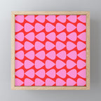 Preppy Pink and Red Plectrum Geo Pattern Mini Art Print Gallery Image 1