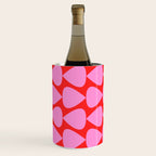 Preppy Pink and Red Plectrum Geo Pattern Wine Chiller Gallery Image 2