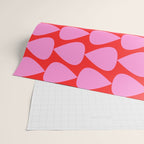 Preppy Pink and Red Plectrum Geo Pattern Wrapping Paper Gallery Image 2