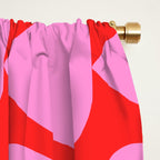 Preppy Pink and Red Plectrum Geo Pattern Window Curtain Gallery Image 2