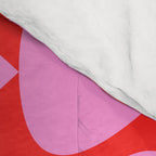 Preppy Pink and Red Plectrum Geo Pattern Comforter Gallery Image 4