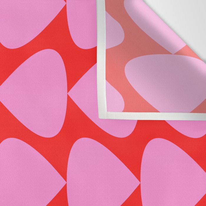 Preppy Pink and Red Plectrum Geo Pattern Wall Tapestry Gallery Image 3