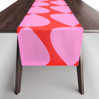 Preppy Pink and Red Plectrum Geo Pattern Table Runner Gallery Image 1