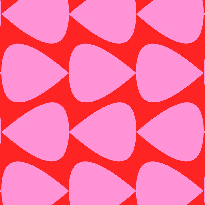Preppy Pink and Red Plectrum Geo Pattern Coffee Mug Gallery Image 2