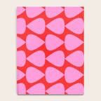 Preppy Pink and Red Plectrum Geo Pattern Notebook Gallery Image 4