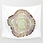 Tree Rings - Watercolor Ombre Wall Tapestry Gallery Image 4