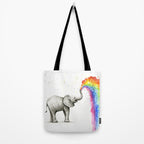 Rainbow Baby Elephant Tote Bag Gallery Image 2