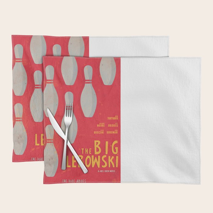 The Big Lebowski - Movie Poster, Coen brothers film, Jeff Bridges, John Turturro, bowling Placemat Gallery Image 1
