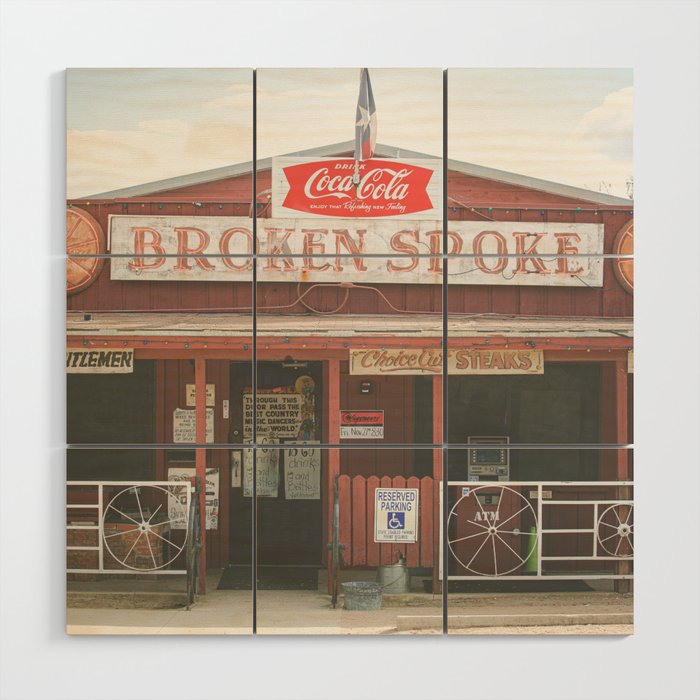 Broken Spoke Austin Texas Wood Wall Art Gallery Image 1