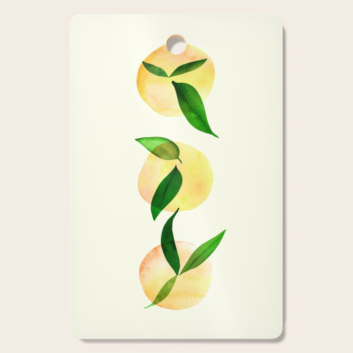 Wild Lemons Watercolor Cutting Board Gallery Image 1