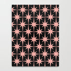 Midcentury Modern Atomic Starburst Pattern in Black and 50s Bathroom Pink Notebook Gallery Image 4