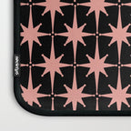 Midcentury Modern Atomic Starburst Pattern in Black and 50s Bathroom Pink Laptop Sleeve Gallery Image 3