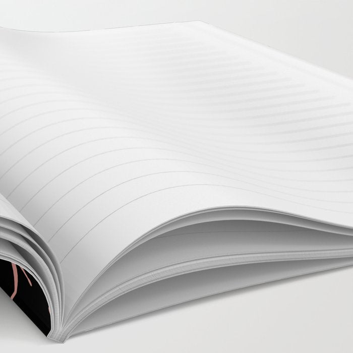 Midcentury Modern Atomic Starburst Pattern in Black and 50s Bathroom Pink Notebook Gallery Image 2