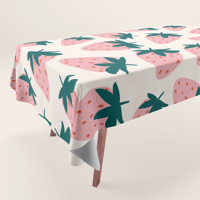 Cute Strawberry  Tablecloth Gallery Image 1