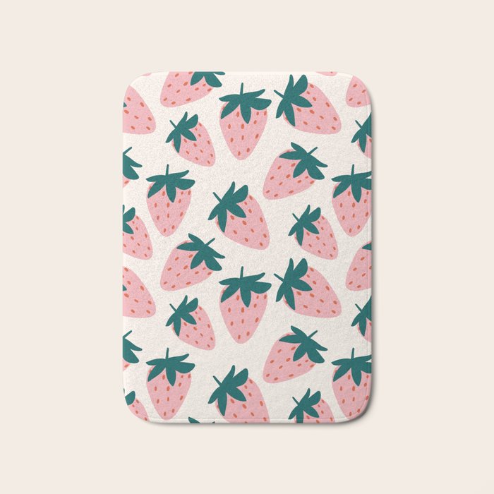 Cute Strawberry  Bath Mat Gallery Image 1