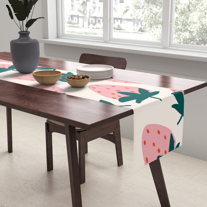 Cute Strawberry  Table Runner Gallery Image 2