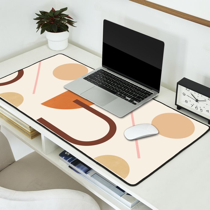 Abstraction_GEOMETRIC_SHAPE_ART_Minimalism_001C Desk Mat Gallery Image 2