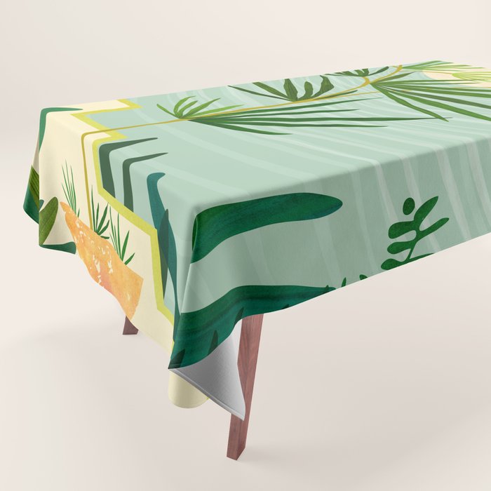 Midnight Moon Green Garden Scene Tablecloth Gallery Image 1