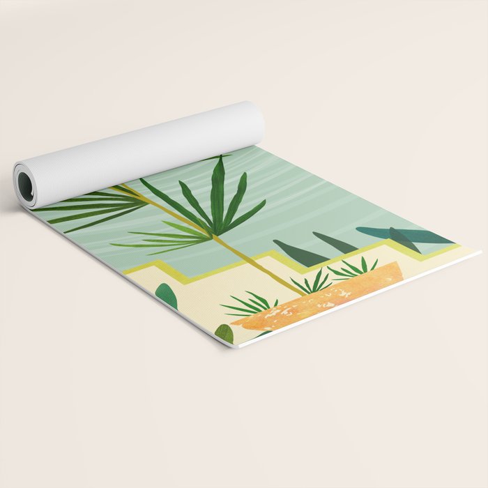 Midnight Moon Green Garden Scene Yoga Mat Gallery Image 2