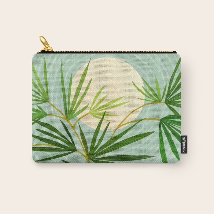 Midnight Moon Green Garden Scene Carry All Pouch Gallery Image 1