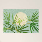 Midnight Moon Green Garden Scene Welcome Mat Gallery Image 1