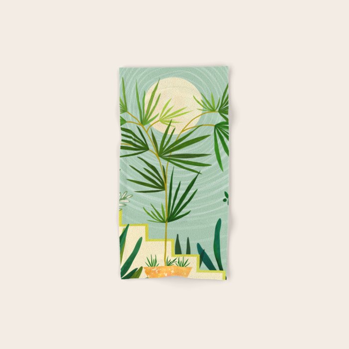 Midnight Moon Green Garden Scene Towels Gallery Image 1