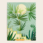Midnight Moon Green Garden Scene Poster Gallery Image 4