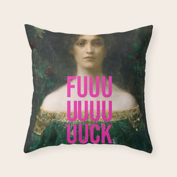 Fuck Throw Pillow Gallery Image 6