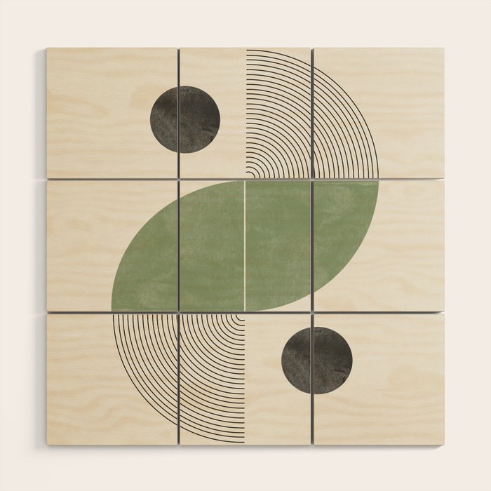 Geometric Shape 01 Wood Wall Art Gallery Image 1