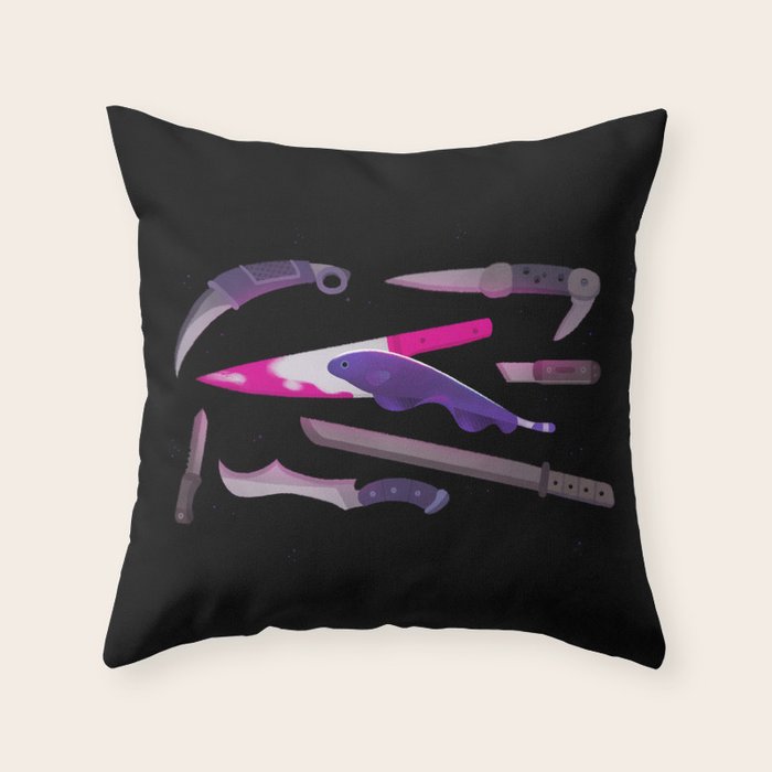 Ghost Knife fish Throw Pillow Gallery Image 1